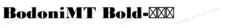 BodoniMT Bold字体转换